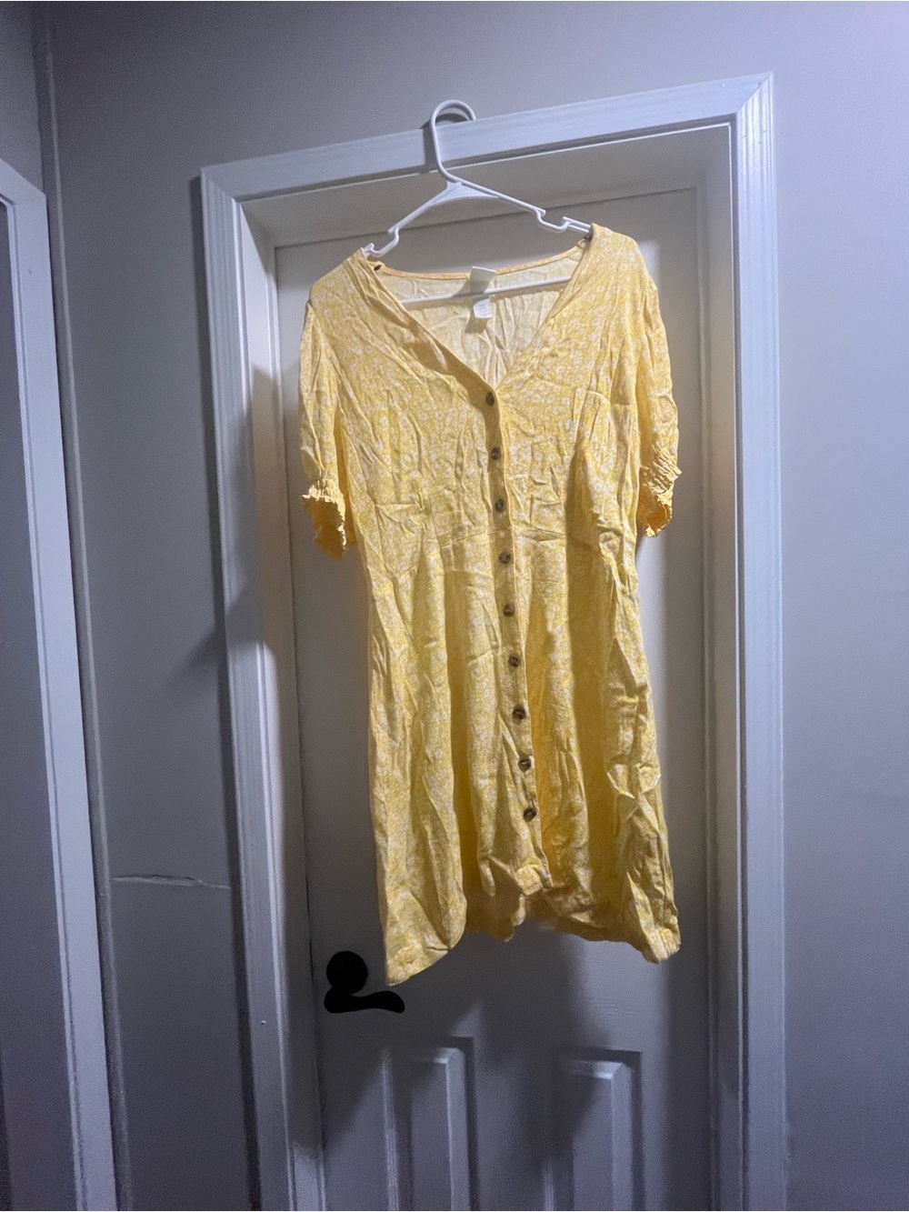 H&M yellow floral dress size M - Picture 2 of 3